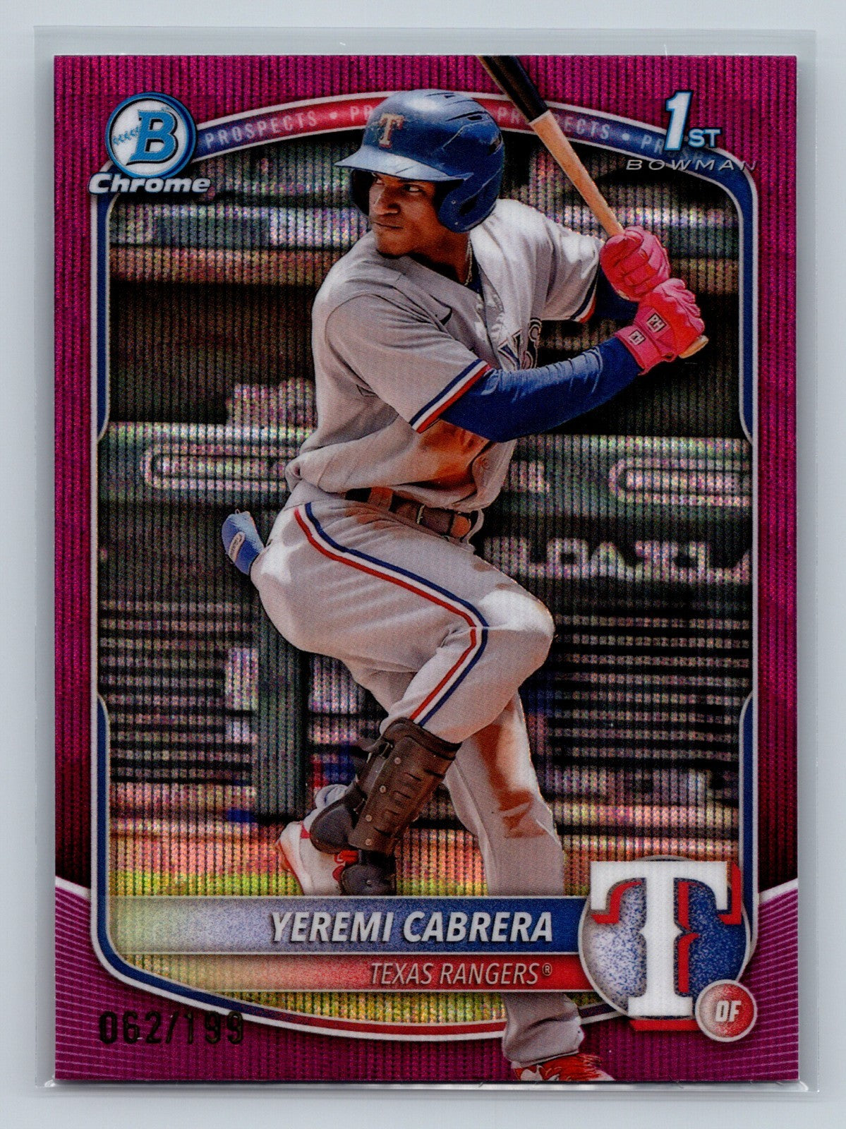 Yeremi Cabrera 2025 Bowman Chrome 1st Fuchsia Wave Refractor /199 #BCP-146