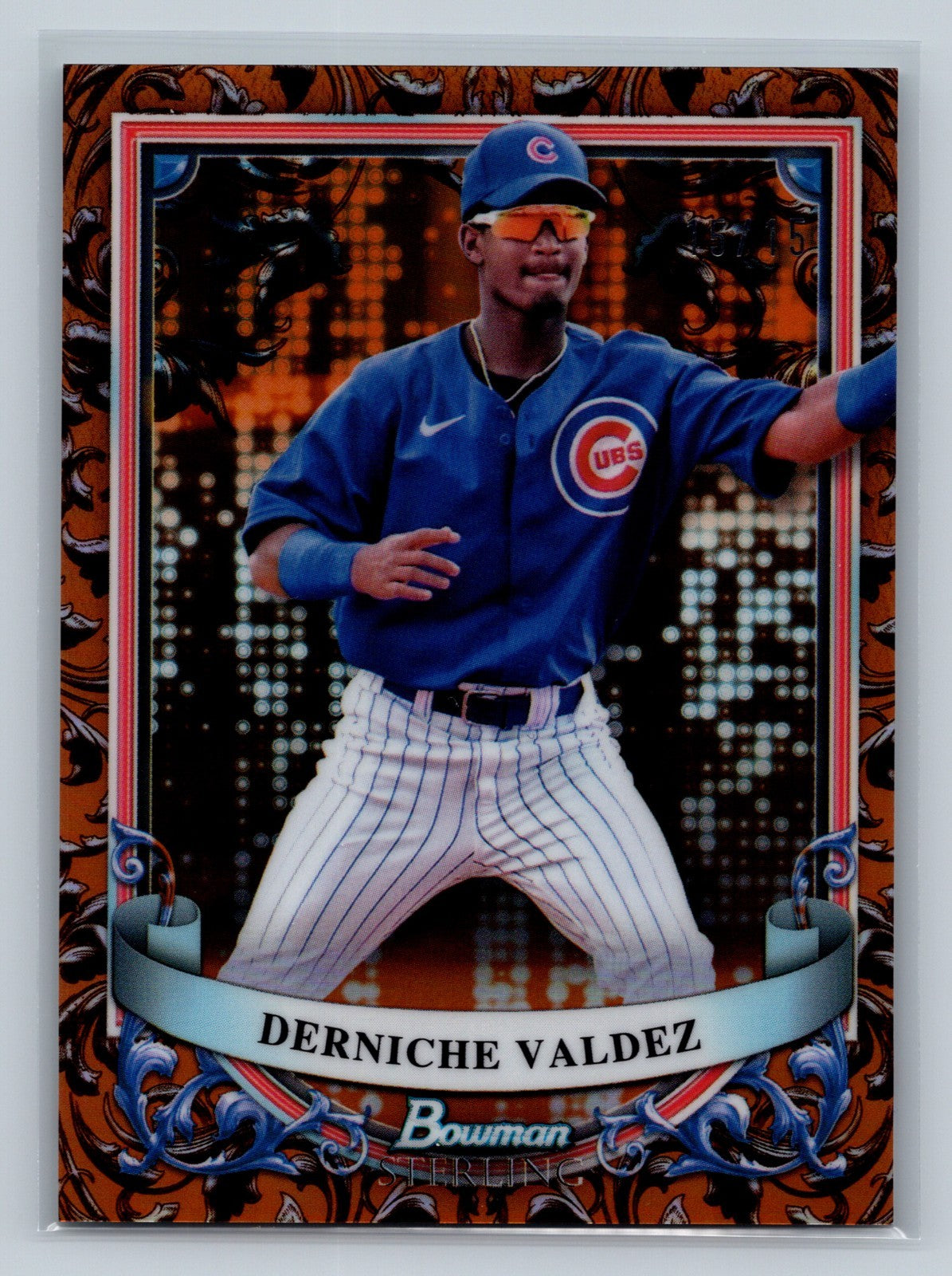 Derniche Valdez 2024 Bowman Sterling Prospect Copper Refractor /15 #BSP-36 Cubs