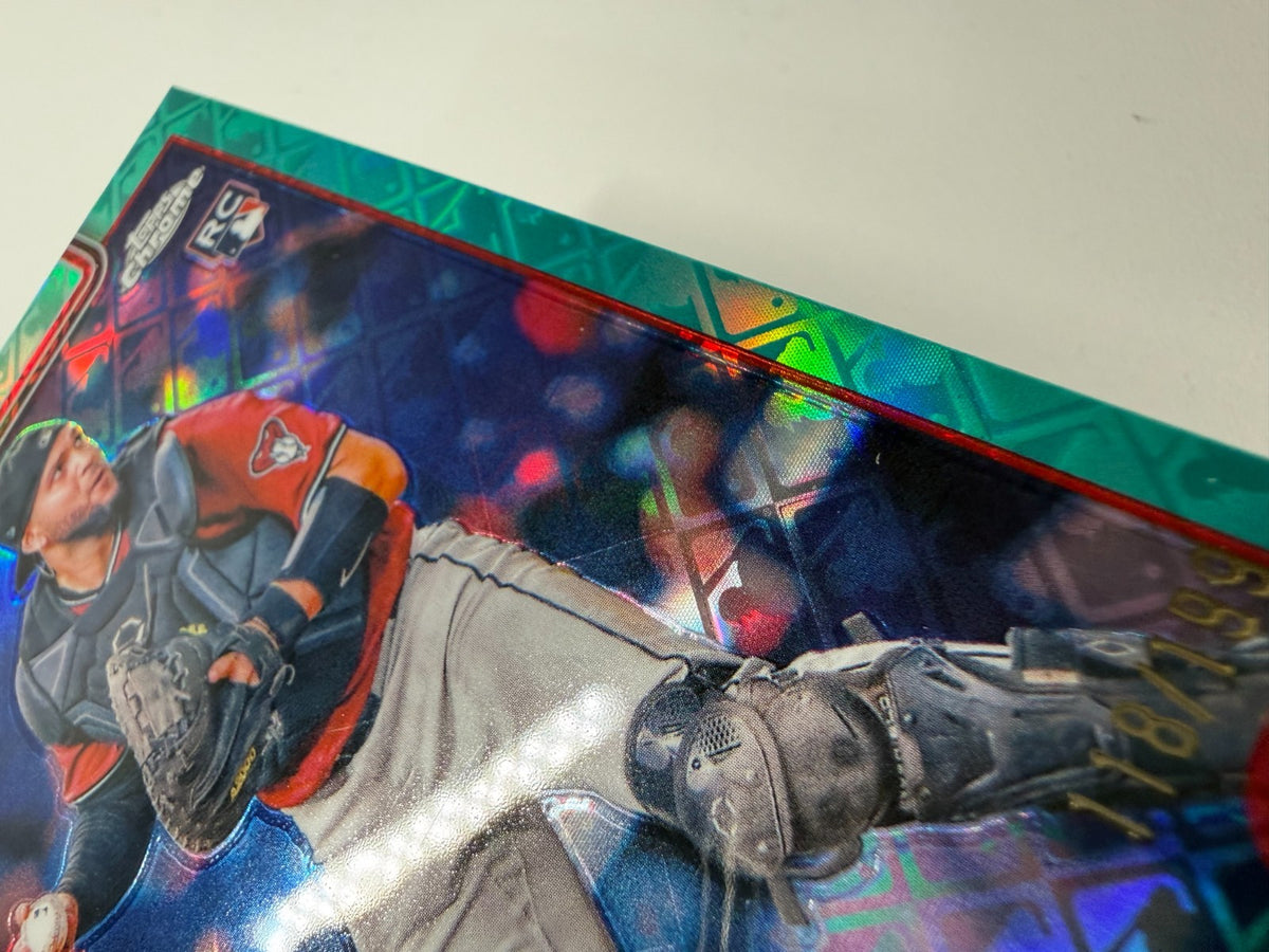 Adrian Del Castillo 2025 Topps Chrome Logofractor Aqua Refractor RC /199 #240