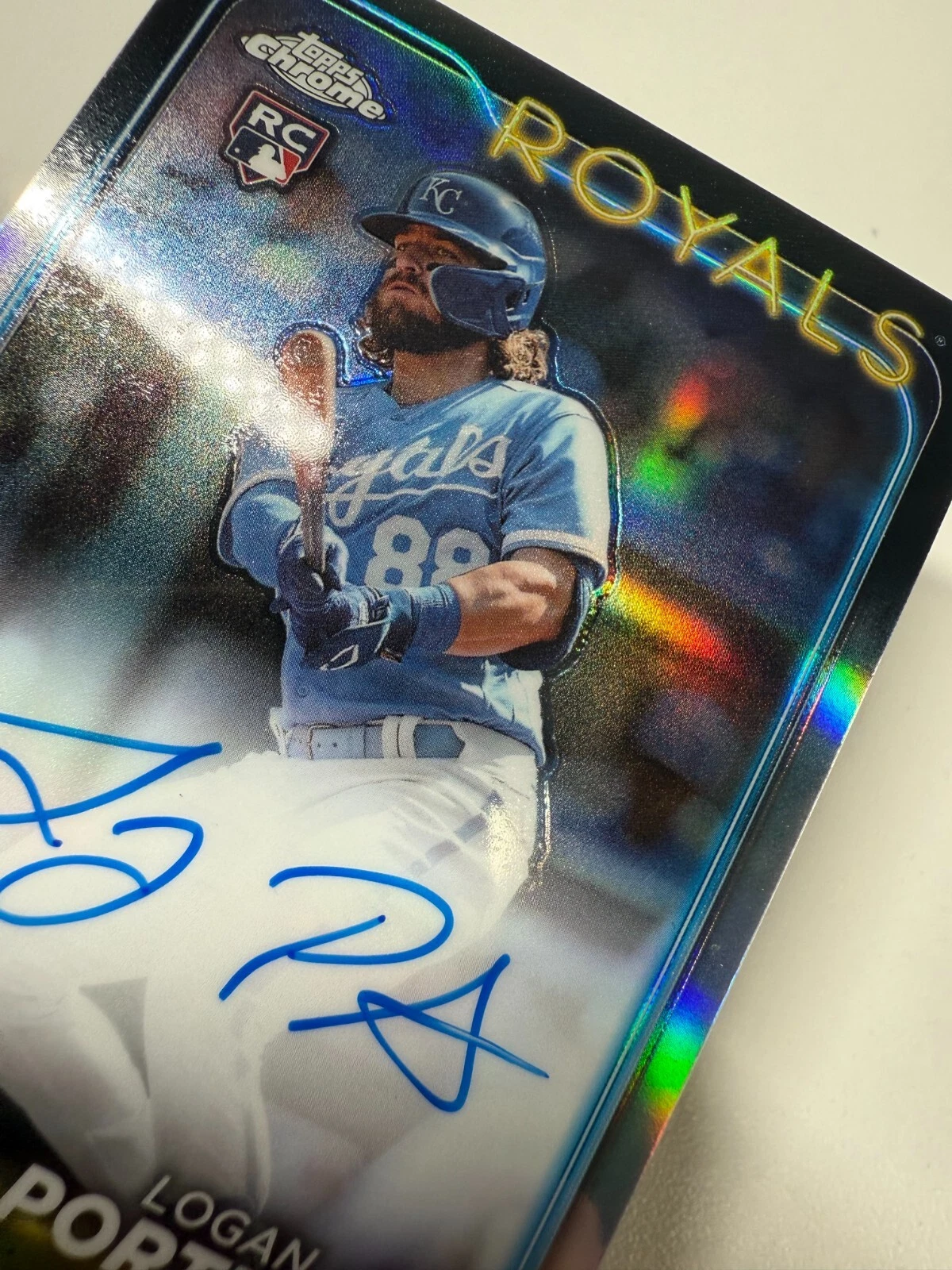 Logan Porter 2024 Topps Chrome Refractor RC /499 #RA-LP Royals