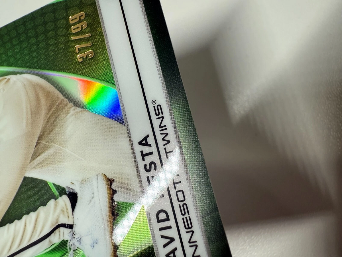 David Festa 2025 Topps Chrome Black Green Refractor RC /99 #121 Twins
