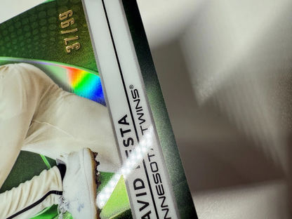 David Festa 2025 Topps Chrome Black Green Refractor RC /99 #121 Twins