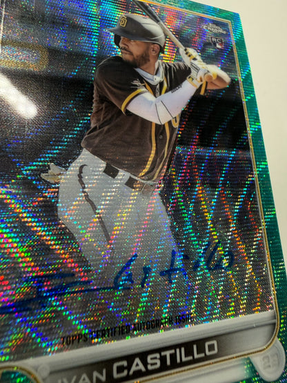Ivan Castillo 2022 Topps Chrome Aqua Wave Refractor Auto RC /199 #RA-IC Padres