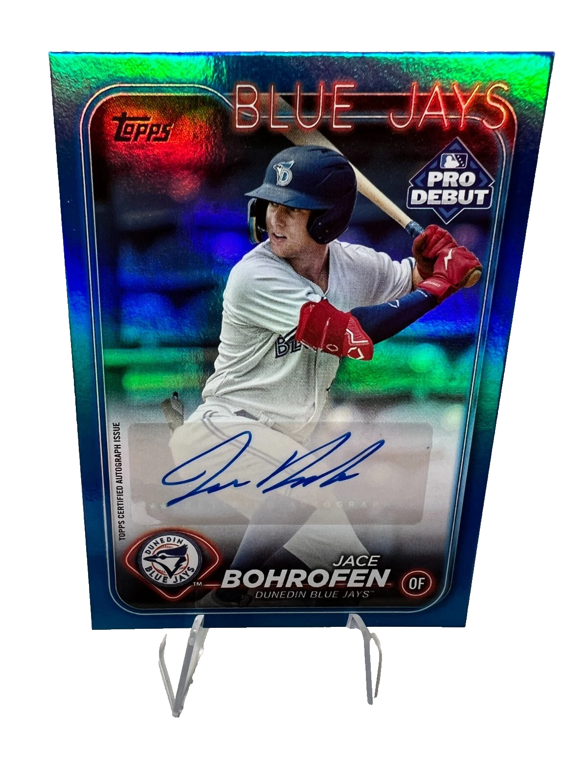 Jace Bohrofen 2024 Topps Pro Debut Blue Foil Auto /150 #PD-143 Blue Jays