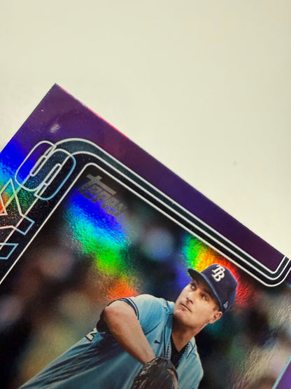 Shane McClanahan 2025 Topps Series 2 Purple Rainbow Foil /250 #492 Rays