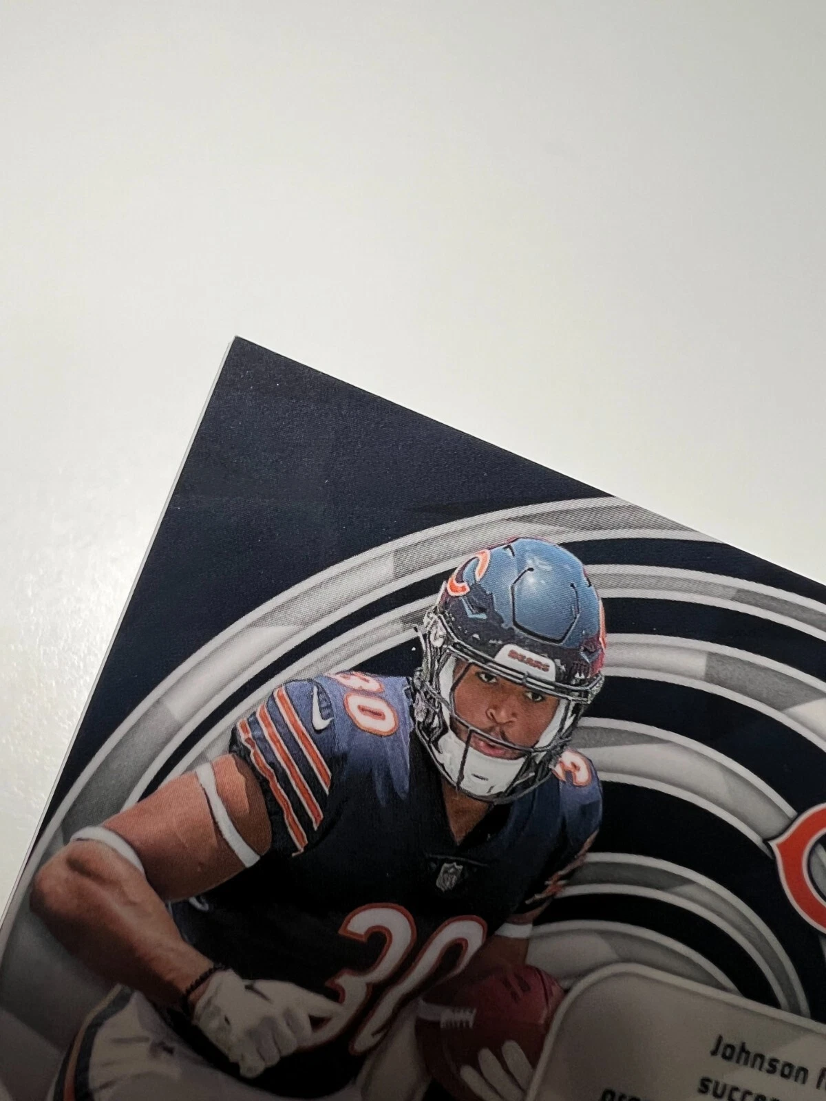 Roschon Johnson 2023 Panini Spectra Neon Blue Prizm Auto RC /50 #RAU-RJO Bears