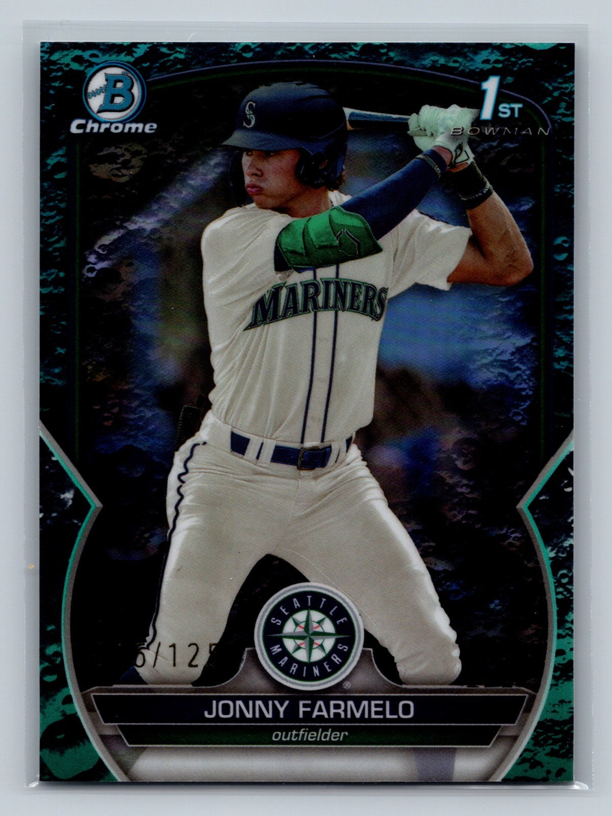 Jonny Farmelo 2023 Bowman Draft Chrome 1st Aqua Lunar Refractor /125 #BDC-177