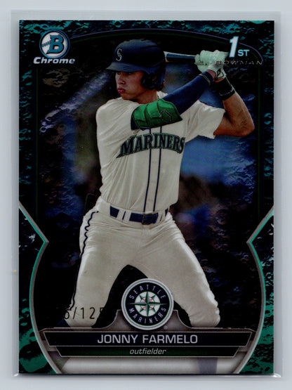 Jonny Farmelo 2023 Bowman Draft Chrome 1st Aqua Lunar Refractor /125 #BDC-177