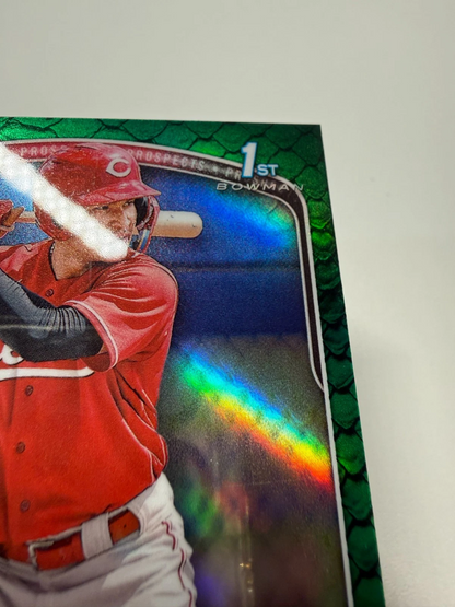 Esmith Pineda 2025 Bowman Chrome 1st Green Reptilian Refractor /99 #BCP-37 Reds