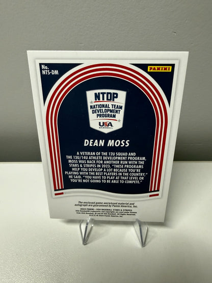 Dean Moss 2024 Panini Stars & Stripes Auto Jersey #NTS-DM USA