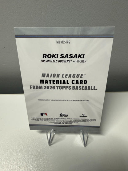 Roki Sasaki 2026 Topps Series 2 Major League Material Relic #MLM2-RS Dodgers