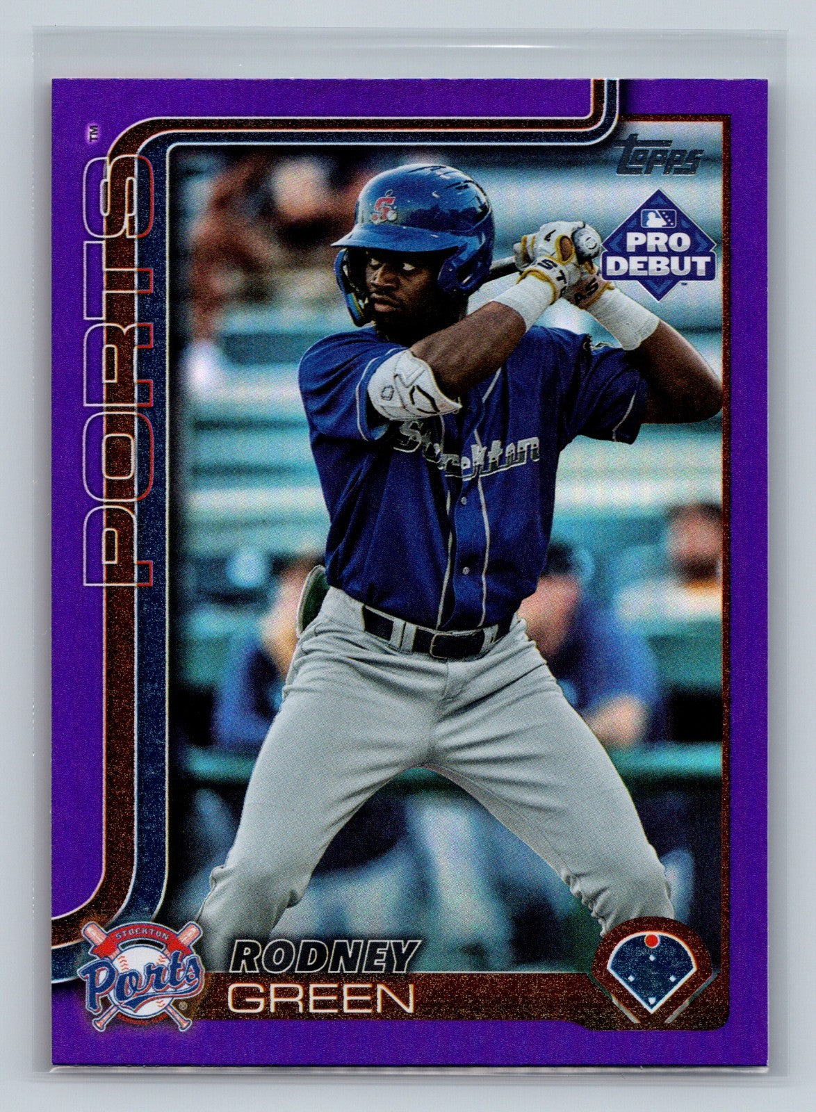 Rodney Green 2025 Topps Pro Debut Purple Foil Auto /299 #PD-105 Athletics