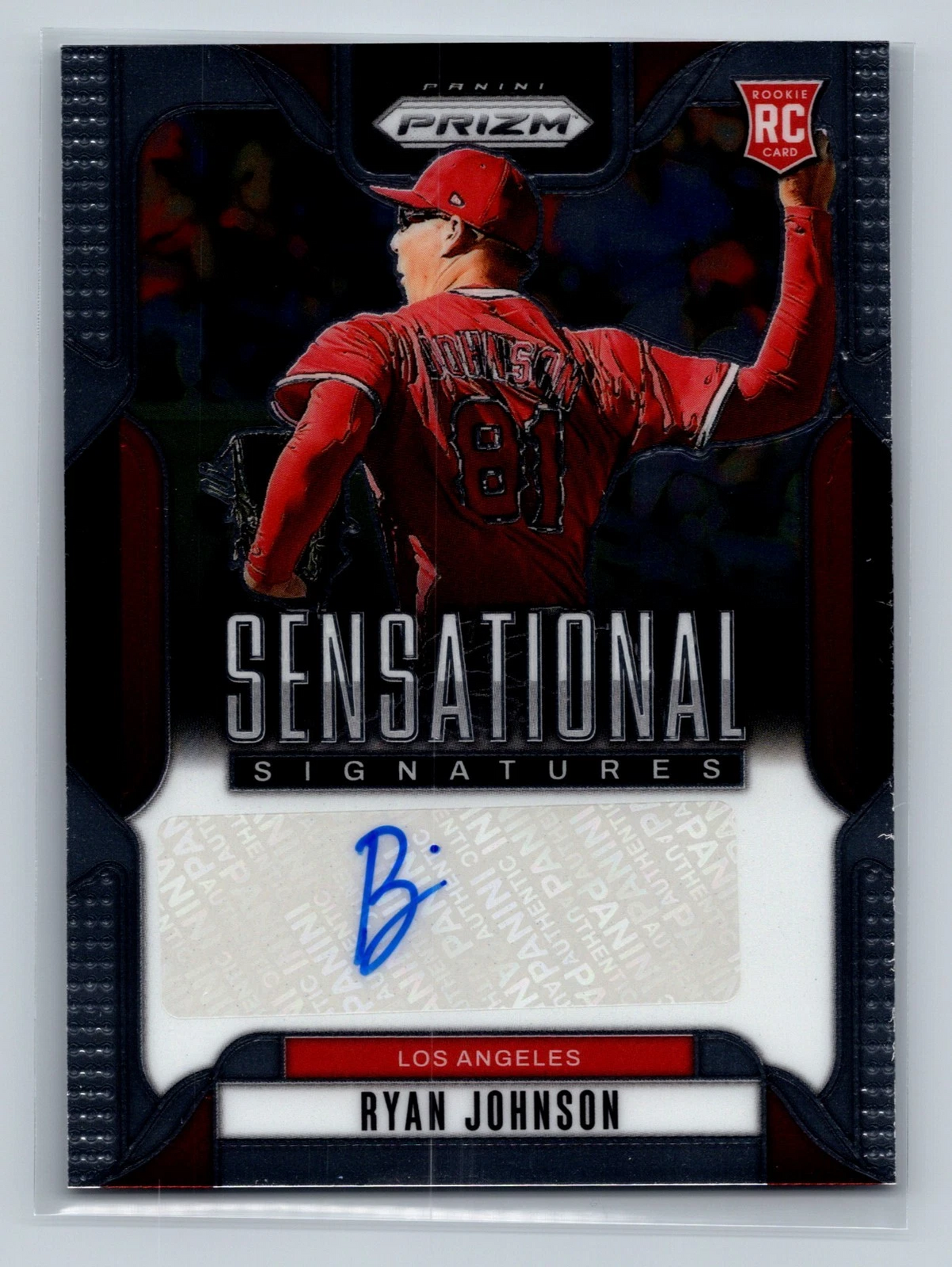 Ryan Johnson 2025 Panini Prizm Sensational Signatures Auto RC #SS-RJ Angels