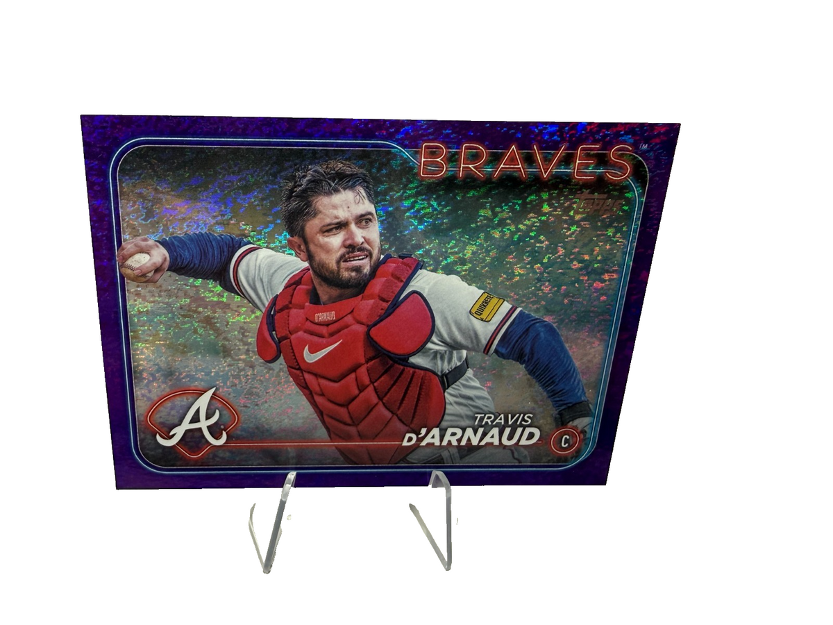 Travis D'arnaud 2024 Topps Series 2 Purple Shimmer Foil /799 #686 Braves