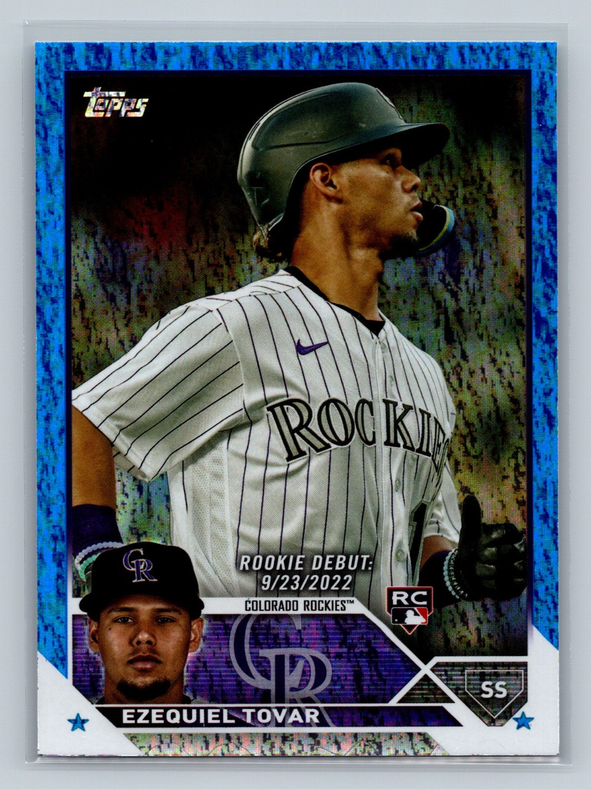 Ezequiel Tovar 2023 Topps Update Series Rookie Debut Blue Foil /999 #US283