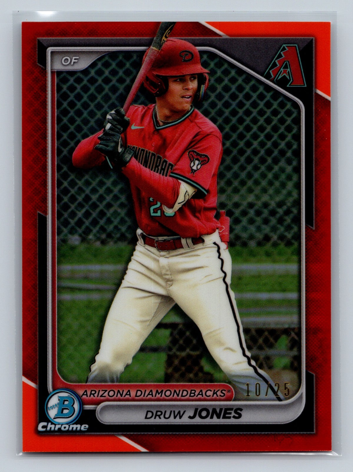 Druw Jones 2024 Bowman Chrome Prospects Orange Refractor /25 #BCP-60