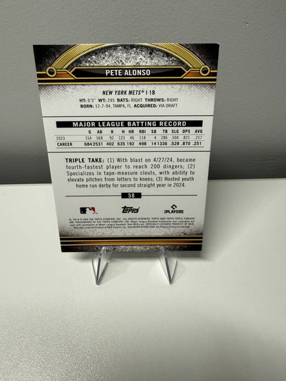 Pete Alonso 2024 Topps Triple Threads Tourmaline /125 #58 Mets
