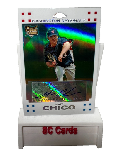 Matt Chico 2007 Topps Chrome White Refractor Auto /200 #338 Nationals