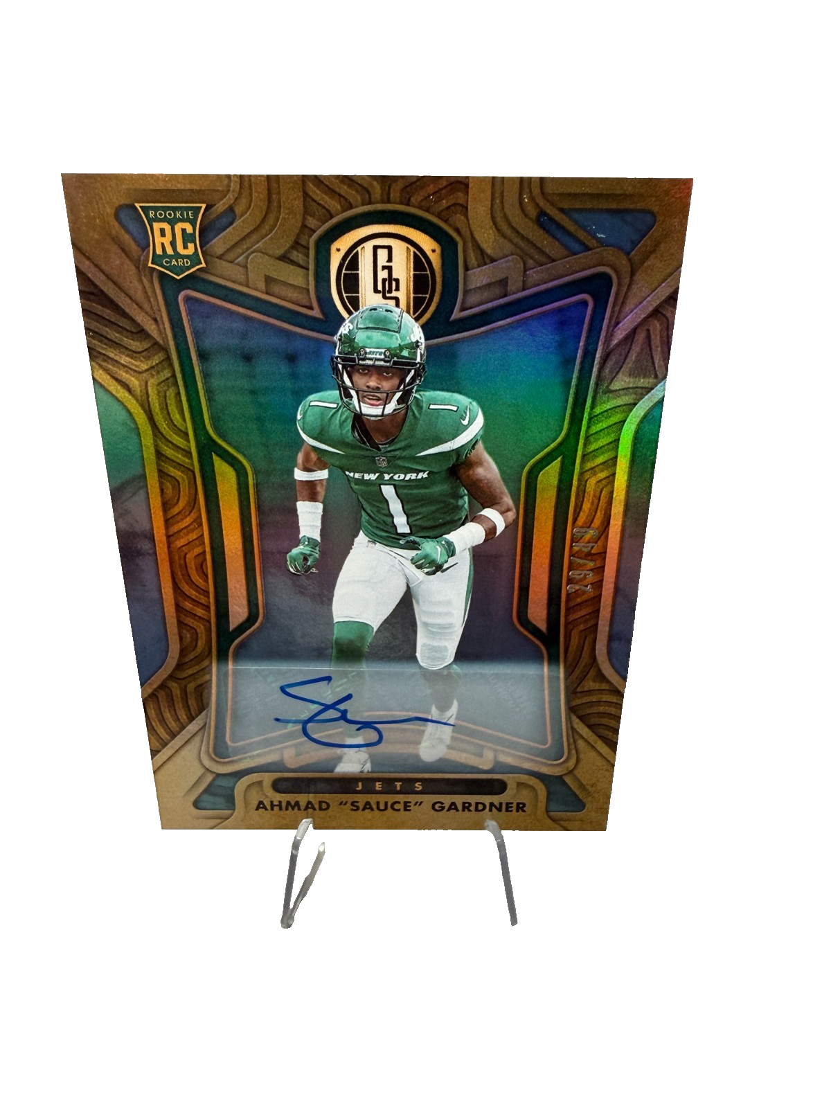 Ahmad Sauce Gardner 2022 Panini Gold Standard Auto RC /49 #176 Jets