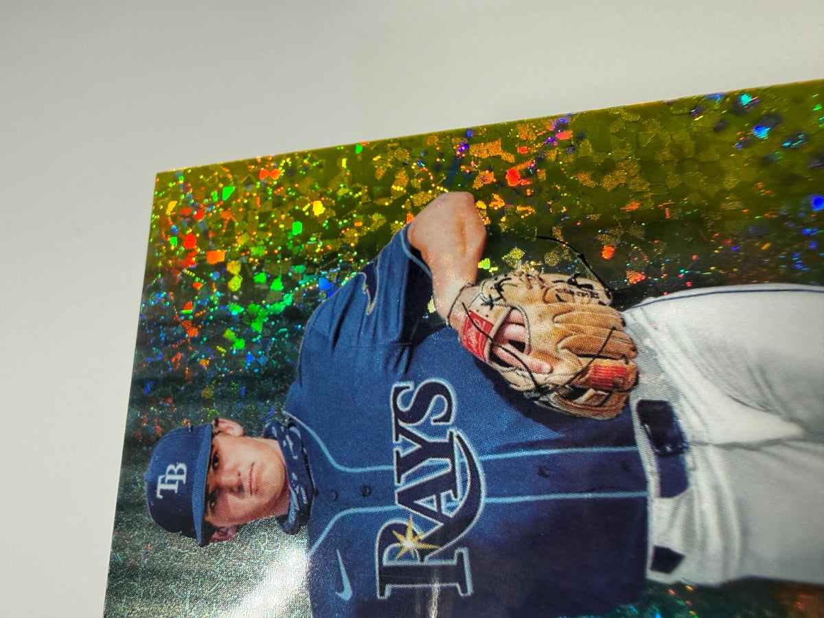 Cooper Kinney 2022 Bowman Chrome Prospect Yellow Mini Diamond Refractor /75