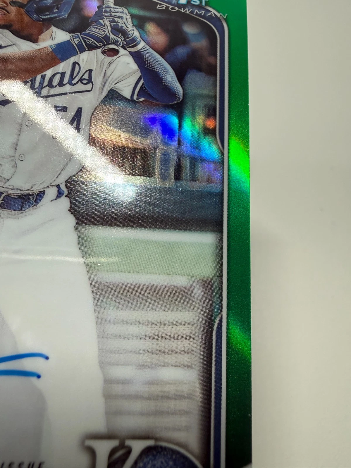 Javier Vaz 2025 Bowman Chrome 1st Green Refractor Auto /99 #CPA-JVA Royals