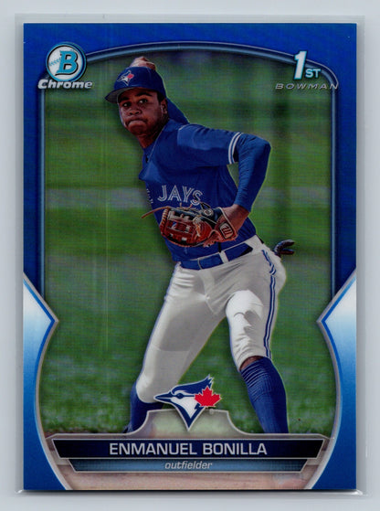 Enmanuel Bonilla 2023 Bowman Chrome 1st Blue Refractor /150 #BCP-163 Blue Jays