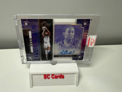 Aliyah Boston 2025 Panini One and One WNBA Prolific Signatures Auto /99 #PS-AB