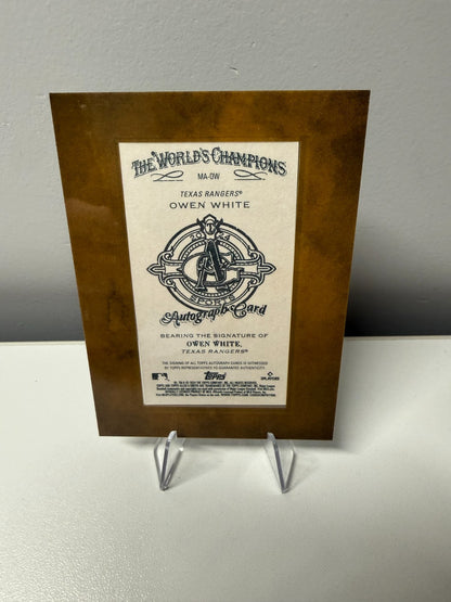 Owen White 2024 Topps Allen & Ginter Mini Framed Auto RC #MA-OW Rangers