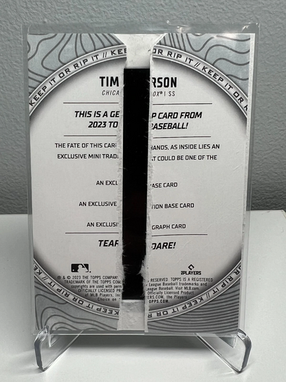 Tim Anderson 2023 Topps RIP Black Ripped/Opened /50 #38 White Sox