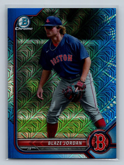 Blaze Jordan 2022 Bowman Chrome Prospect Blue Mojo Refractor /150 #BCP-243