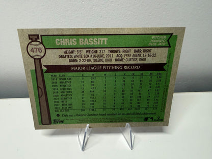 Chris Bassitt 2025 Topps Heritage High Number Chrome Red  Refractor /5 #476