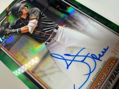 Javier Francisco 2024 Bowman Chrome 1st Green Refractor Auto /99 #CPA-JFA Giants