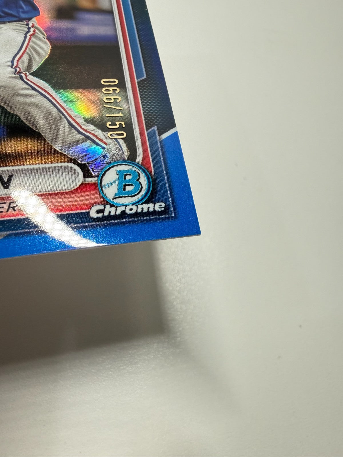 Marcus Semien 2024 Bowman Chrome Blue Refractor /150 #6 Rangers