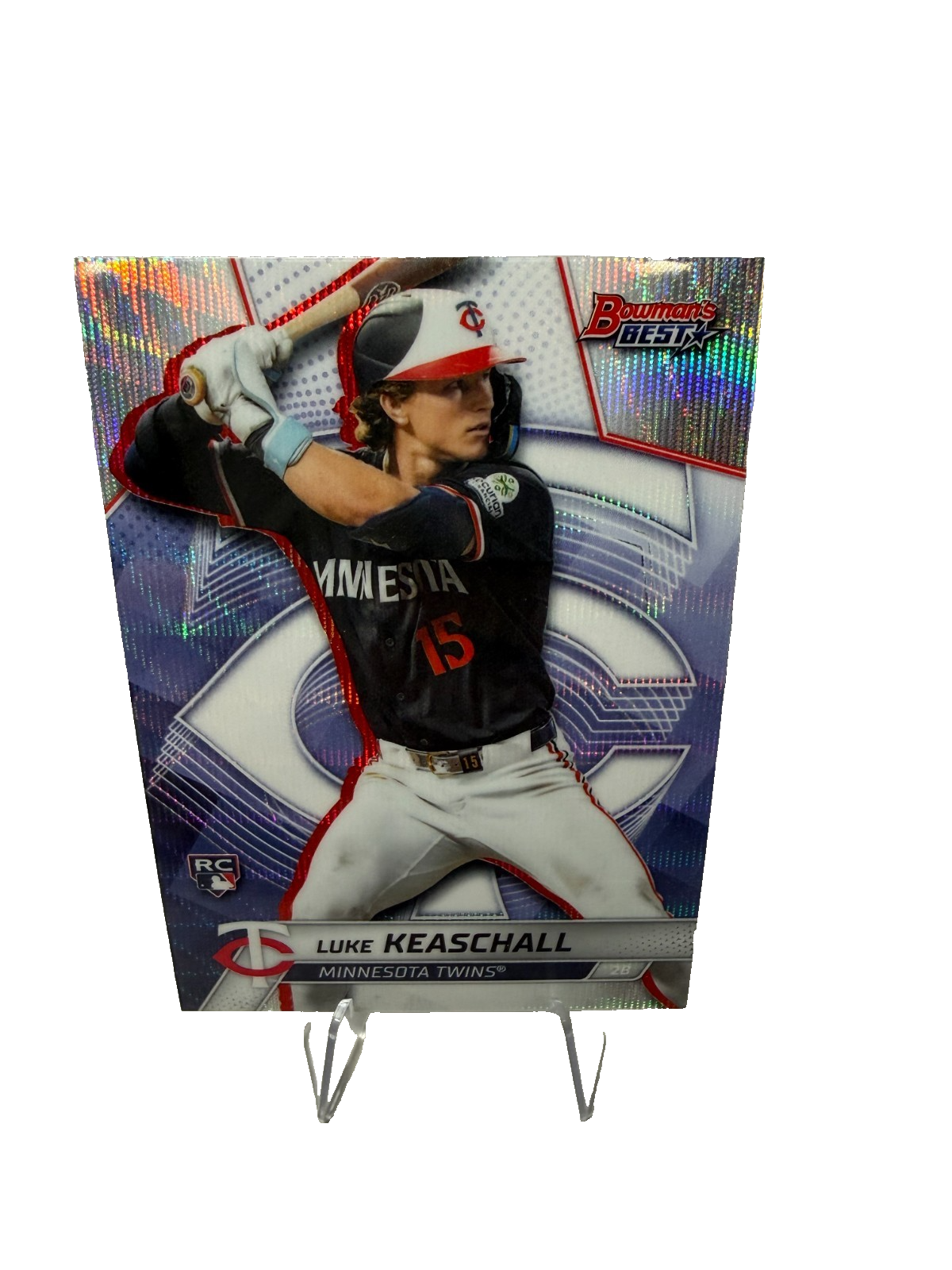 Luke Keaschall 2025 Bowman's Best Wave Refractor RC #70 Twins