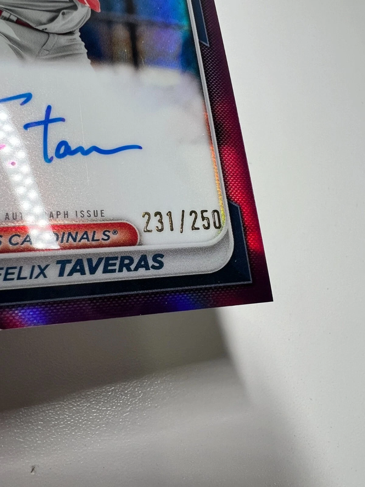 Felix Taveras 2024 Bowman Chrome 1st Purple Refractor Auto /250 #CPA-FT