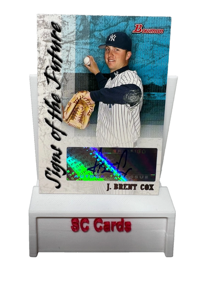 J. Brent Cox 2007 Bowman Signs of the Future Auto #SOF-JBC Yankees