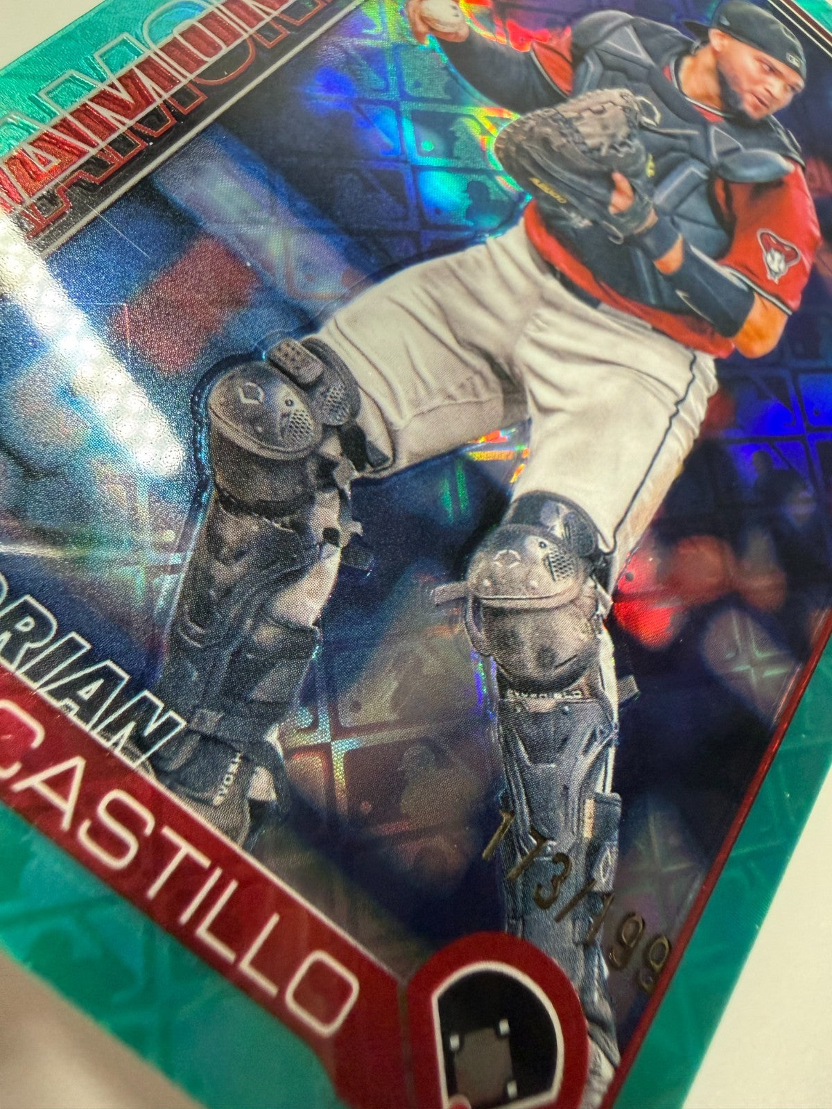 Adrian Del Castillo 2025 Topps Chrome Aqua Logofractor RC /199 #240 Diamondbacks