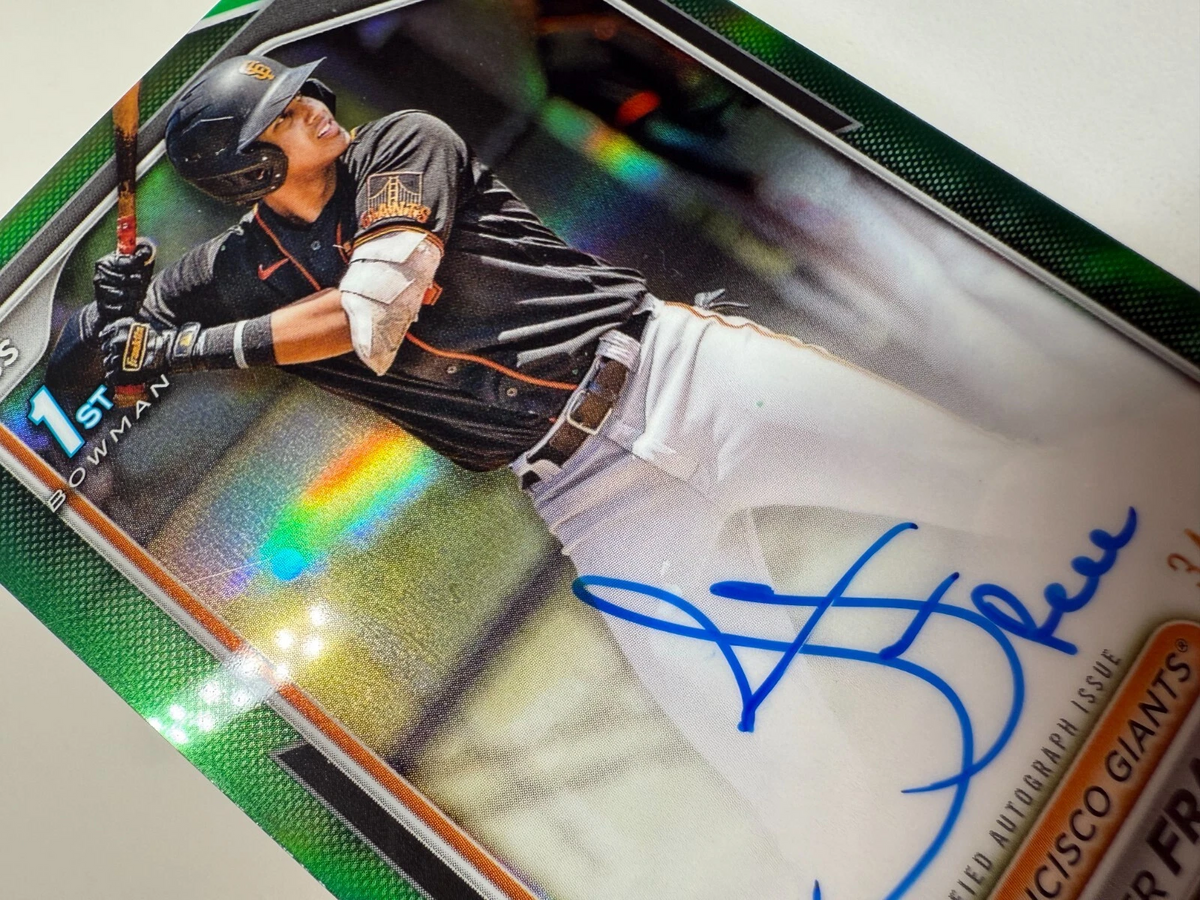 Javier Francisco 2024 Bowman Chrome 1st Green Refractor Auto /99 #CPA-JFA Giants