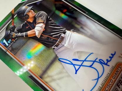 Javier Francisco 2024 Bowman Chrome 1st Green Refractor Auto /99 #CPA-JFA Giants