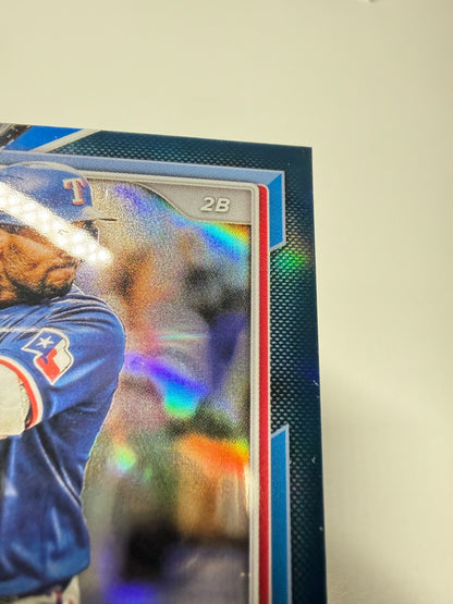 Marcus Semien 2024 Bowman Chrome Blue Refractor /150 #6 Rangers