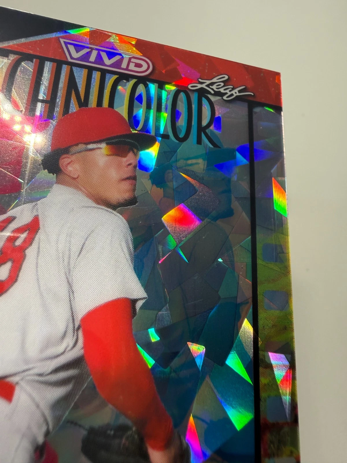 Chase Davis 2023 Leaf Vivid Technicolor Red Crystal Auto /8 #T-CD1 Cardinals