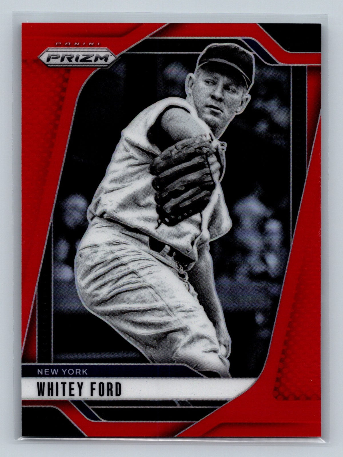Whitey Ford 2025 Panini Prizm Red Prizm /299 #40 Mets