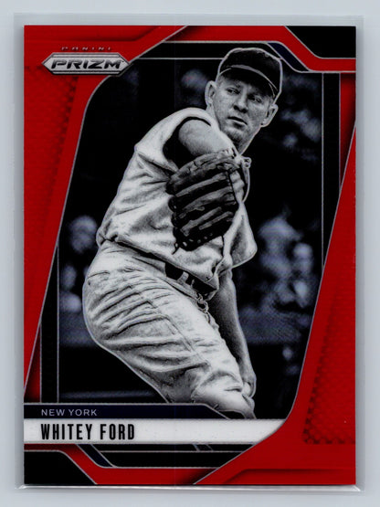 Whitey Ford 2025 Panini Prizm Red Prizm /299 #40 Mets