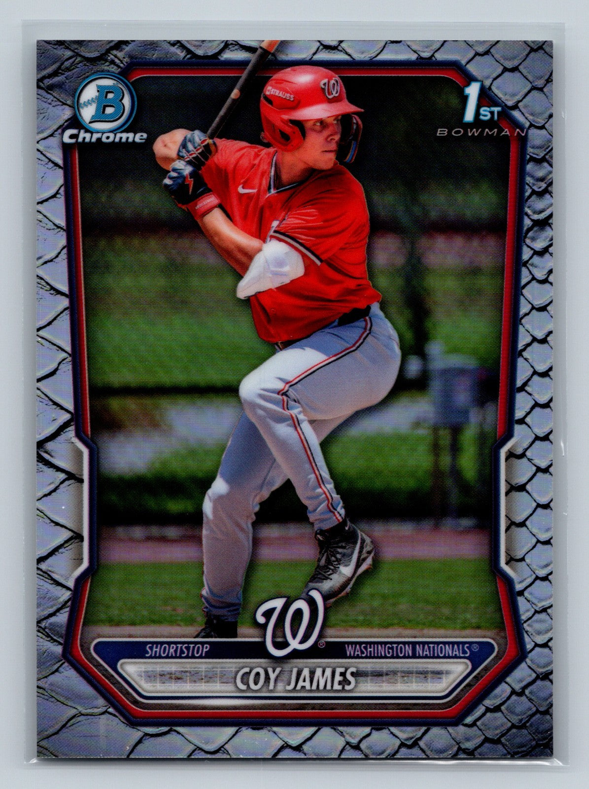 Coy James 2026 Bowman Chrome 1st Reptilian Refractor #BCP-33 Nationals