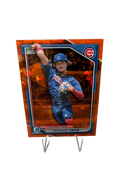 Fernando Cruz 2024 Bowman Chrome Sapphire Image Variation Orange Refractor /25