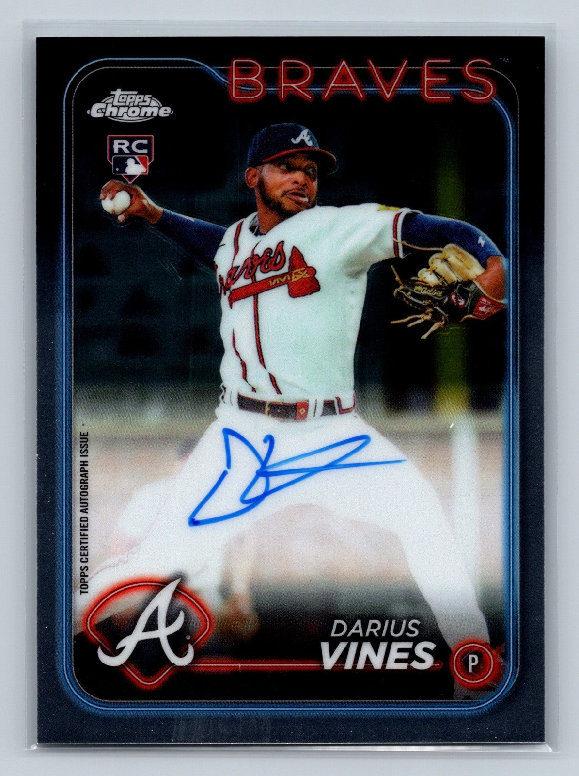 Darius Vines 2024 Topps Chrome Auto RC #RA-DV Braves