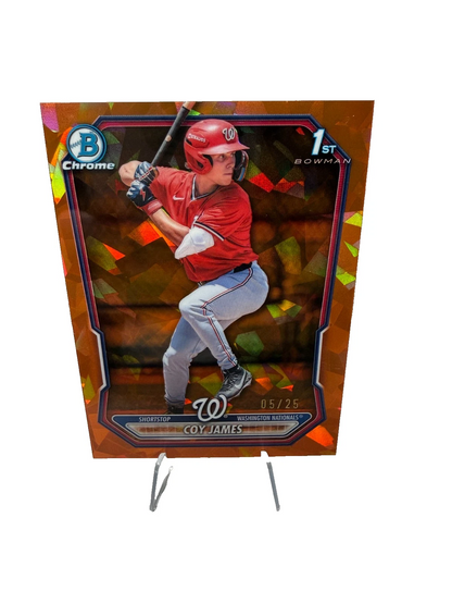 Coy James 2026 Bowman Chrome 1st Sapphire Orange /25 #BCP-33 Nationals