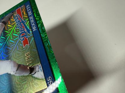 Mookie Betts 2026 Topps Series 1 Chrome Silver Pack Green /99 #91C-95 Dodgers