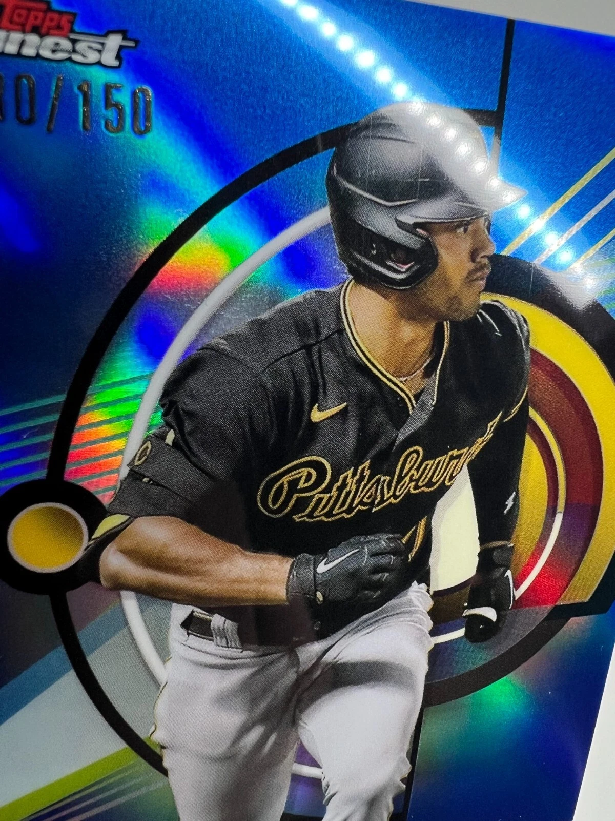 Cal Mitchell 2023 Topps Finest Blue Refractor RC /150 #31 Pirates