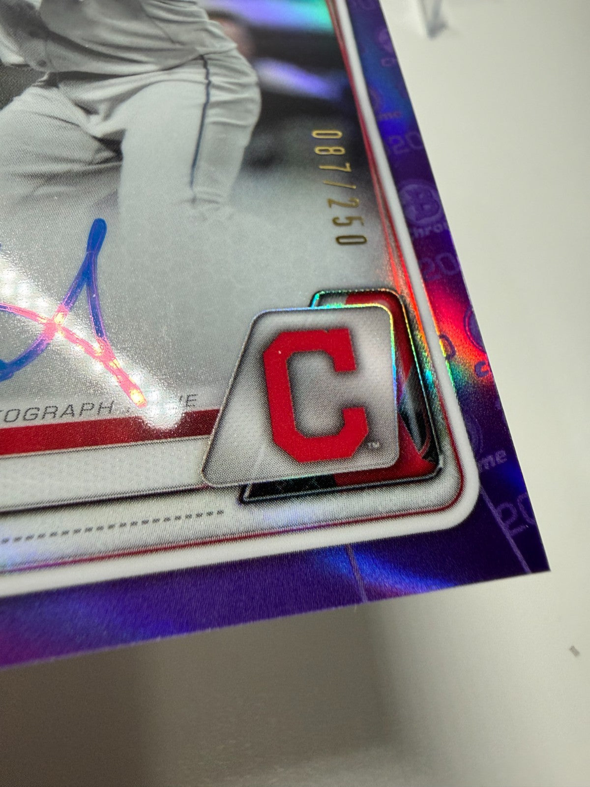 Oscar Gonzalez 2020 Bowman Chrome 1st Purple Refractor Auto /250 #CPA-OG